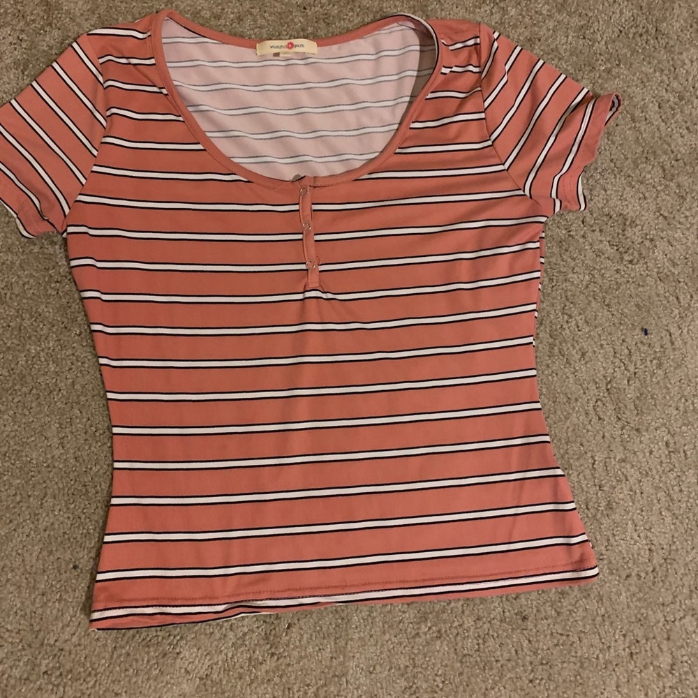 Pink striped top